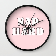 Nap Hard Wall Clock