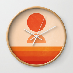 Sun Waves Wall Clock