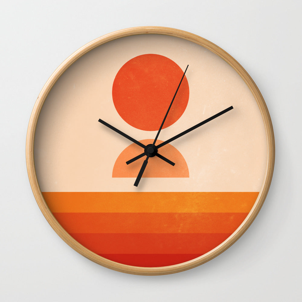 Sun Waves Wall Clock