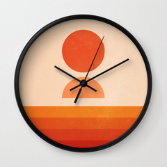 Sun Waves Wall Clock