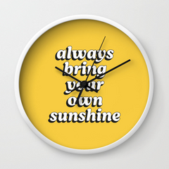 Bring Sunshine Wall Clock