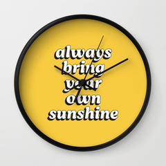 Bring Sunshine Wall Clock