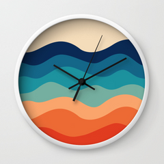 Retro 70S Waves Wall Clock