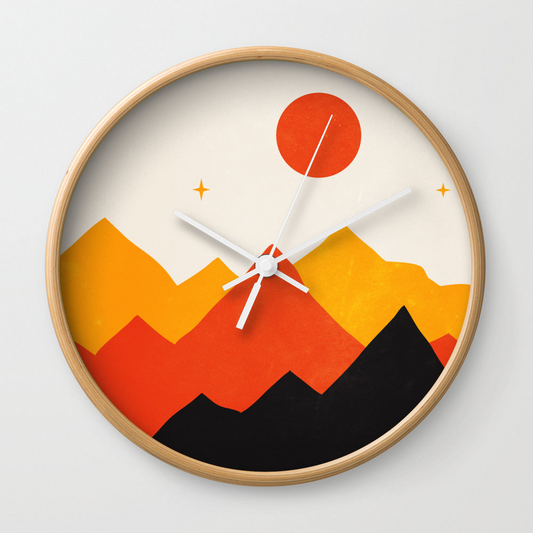 Mountains & Mountains Wall Clock