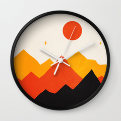 Mountains & Mountains Wall Clock