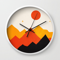 Mountains & Mountains Wall Clock