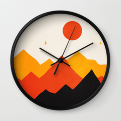 Mountains & Mountains Wall Clock