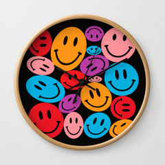 Warped Happiness Wall Clock