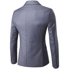 Hot Sale 2pcs/set Plus Size 3xl Men Solid Color Long Sleeve Lapel Slim