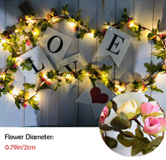 Wholesale Artificial Flower Rose Vine String Lights