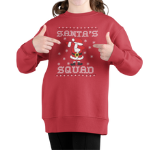 Santa’s Squad  Printed Christmas design  Sweater  || Women Girls Cute The Christmas Sweater Cabin