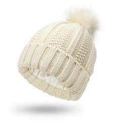 Fashion Stretchy Satin Lined Skull Knit Hats Beanie Hat