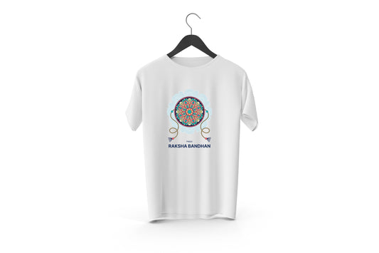 Happy Raksha Bandhan Design Printed Tshirt | Sibling Tshirt, Rakhi Special, Special Tshirt by Bharat World Market Designed Tshirt