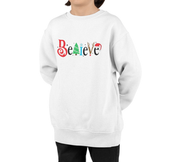 Believe cozy Christmas eve knit  Printed Christmas design  Sweater  || Women Girls Cute Chicmas Sweaters