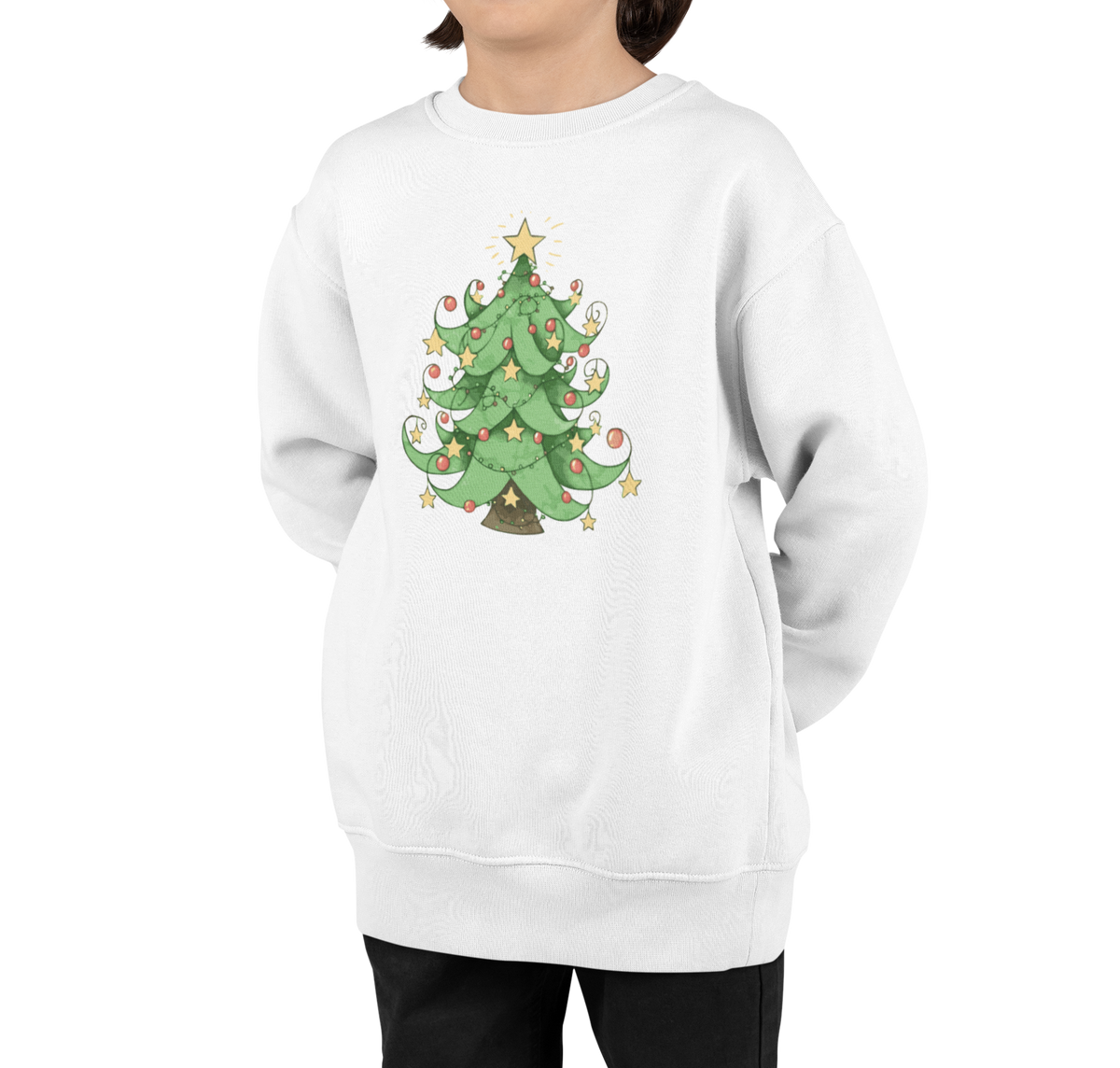 Jingle & Mingle in Christmas Tree Sweaters Printed Christmas design  Sweater  || Women Girls Cute The Christmas Sweater Joy