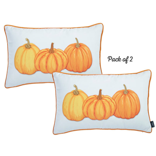 Set of 4 20inches Thanksgiving Pumpkin Throw Pillow Cover in