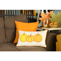 Set of 4 20inches Thanksgiving Pumpkin Throw Pillow Cover in