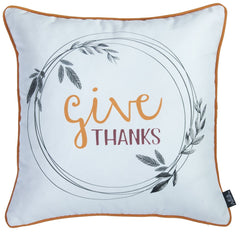 Set of 2 18inches Thanksgiving Pie Throw Pillow Cover in Multicolor