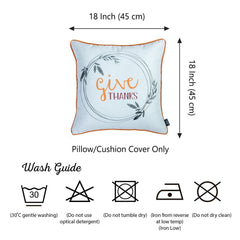 Set of 2 18inches Thanksgiving Pie Throw Pillow Cover in Multicolor