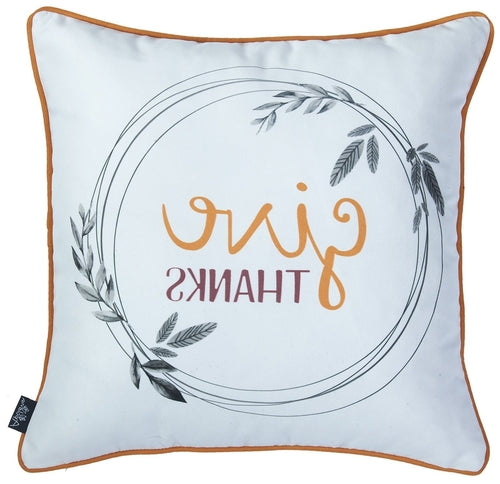 Set of 2 18inches Thanksgiving Pie Throw Pillow Cover in Multicolor