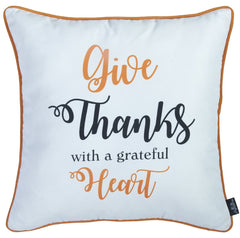 Set of 2 18inches Thanksgiving Pumpkin Spice Throw Pillow Cover in