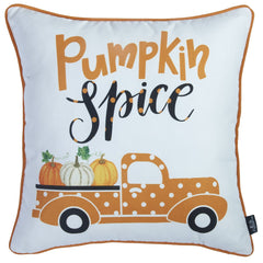 Set of 2 18inches Thanksgiving Pumpkin Spice Throw Pillow Cover in