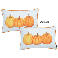 Set of 2 20inches Thanksgiving Pumpkin Throw Pillow Cover in