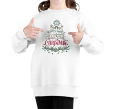 a very  Merry Holly Jolly Christmas  Printed Christmas design  Sweater  || Women Girls Cute Sweater Sleigh Ride