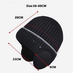 Winter Hats for Men and Women Unisex Knit Wool Hat Thick Fleece Lined