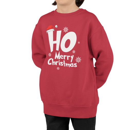 Ho Ho Holiday Knit Printed Christmas design  Sweater  || Women Girls Cute Chicmas Sweaters