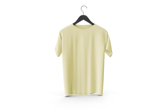 Summer Comfort  Cornsilk Color Plain T-Shirts |Casual Comfort, Cool Cotton Vibes, T-Shirts collection