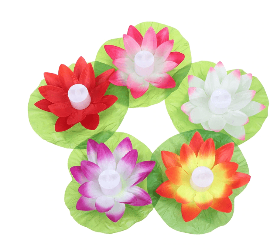 5 pcs  Lotus  Flower Floating  Candles