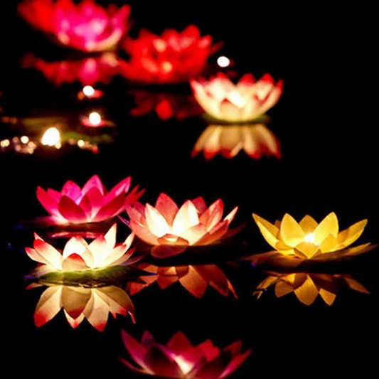 5 pcs  Lotus  Flower Floating  Candles