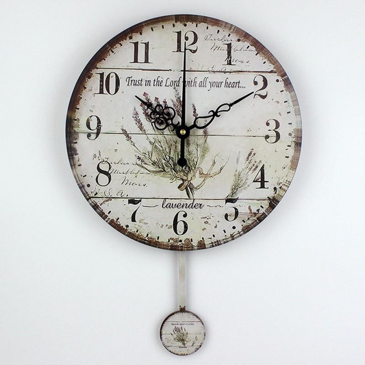 Silent pendulum wall clock