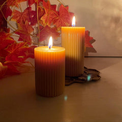 Christmas Pillar Candle Set