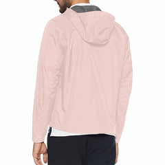 Scallop Seashell Pink Hooded Windbreaker Jacket - Men / Women