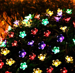 Flower String Lights Waterproof 23ft 50 LED Fairy Light Decorations