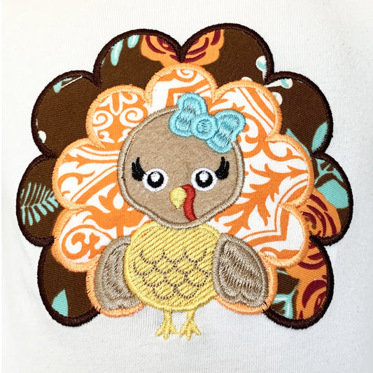 AnnLoren Big Little Girls Autumn Floral Turkey Tunic & Leggings