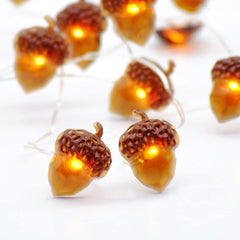 Wholesale Acorn Lights String Battery Powered Thanksgiving Lights