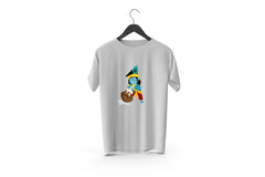 Lord Krishna Printed Patch Designed T-shirt | Janmashtami Special Printed T-shirt | Religious Printed Design T-shirt