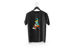 Lord Krishna Printed Patch Designed T-shirt | Janmashtami Special Printed T-shirt | Religious Printed Design T-shirt