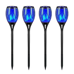 4 Pack Solar Lights Outdoor Solar 12 Led Torch Flickering Flame Lights