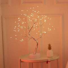 LED Mini Christmas Tree Fairy Lights with Copper Wire Garland