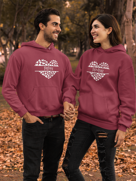 Twinning in Comfort Couple Hoodie Sets Printed and customized Designs ||Together in Style Couple Hoodies Collection