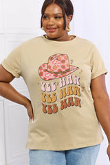 Simply Love Simply Love Full Size YEE HAH YEE HAH YEE HAH Graphic Cotton Tee