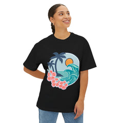 Oversized Women's Boxy Design Printed T-Shirt