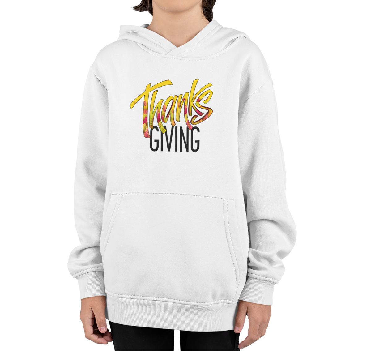 Grateful Kids' Tees || Happy Thanksgiving  Day Printed Design Hoodie For Kids