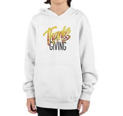 Grateful Kids' Tees || Happy Thanksgiving  Day Printed Design Hoodie For Kids