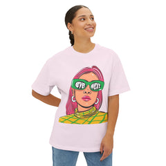 Oversized Women's Boxy Printed With BYE NEXT T-Shirt