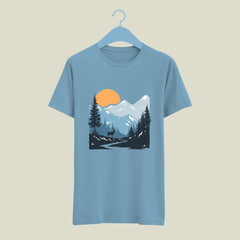 Summer Sunset T-Shirts For Men| Casual, Coolness in Motion, Cotton T-Shirts